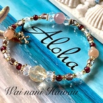 『 Sun catcher 月と薔薇と 』ハワイアンパワーストーンブレスレット