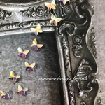 アレルギー対応✴︎再販15♡crystal aurora butterfly♡ピアス・イヤリング