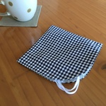 マスクケース★ギンガムチェックネイビー