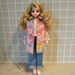 リカちゃん ブライス 服 リバティ長袖シャツ