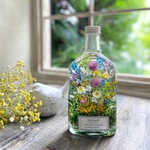 ハーバリウム　whiskey bottle　〜flower bed〜