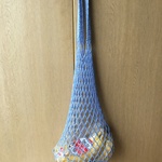 コットンの携帯用ネット編み袋