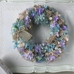[送料込み]* Hydrangea x  Hydrangea II * wreath *  リース ギフト 