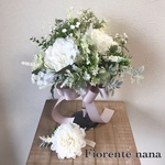 【ブーケ】シャクヤクとかすみ草のアートブーケ