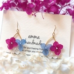 トロピカル紫陽花ピアス/イヤリング