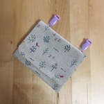 ＊再販＊新作 綿75% 麻25% 名入れ🆗 　　　🌿北欧柄 🌿🦜子供〜大人まで 移動ポケット クリップ付き