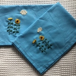 [Y様オーダー] 刺繍ランチョンマット2枚セット☆向日葵