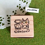 リラックスコーヒー猫 N18
