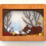 yomyomhikozaさま専用　ART FRAME 『FRAMY フレイミー冬』フクロウバージョン