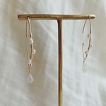 プレシャスオパール×淡水パールピアス*14kgf
