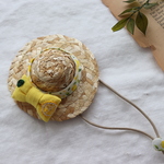 人気のレモン刺繍がキュートなちょこのせお帽子　猫さん犬さん