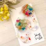 YURAMEKIピアス　アマゾナイト・オアシス
