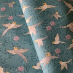 フライング　オカメインコ（浅葱色）カットクロス