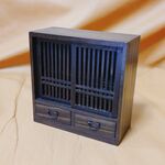 ミニチュア家具(1/12) 格子戸付き茶箪笥