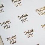 100枚 クリアハートシール  3.2ｍｍ ゴールドThank You プレゼント 梱包 サンキュー 感謝 ありがとう