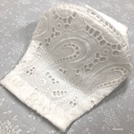 機能アップ☆立体マスク　ペイズリー刺繍レース　銀イオン抗菌防臭ガーゼか接触冷感ガーゼ　小池知事マスク風