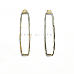 【4個 60×14mm】 ゴールド ロングレクタングル チャーム レジン枠  