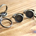 セッティング皿付リング　金古美色(5個入) SY-007