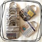 イタリア新聞バッグ ミニ縦長サイズ