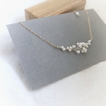 " kinomi " pearl necklace  / silver wire 
