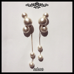 Many cotton pearllong pierce ＊コットンパール＊ロングピアス