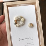 月シリーズ7月　“ July ” 刺繍ピアス/イヤリング　受注制作