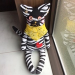 ソックモンキー　☆ ソックキャット  ☆ ゼブラ猫くん