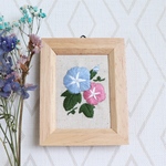 《新作》刺繍ミニフレーム＊あさがお