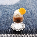 今日のおやつ＊クラッシュコーヒーゼリーパフェ＊おんなのこクッキー付き