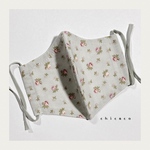 SALE♥ノーズワイヤー＆ポケット付き♡立体マスク flower gray