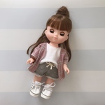 No.252¨̮♡︎ソランちゃん 服¨̮♡︎チェックシャツ&ニット&パンツ