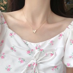 バタフライシンプルゴールドネックレス Butterfly simple gold necklace