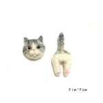 【ミニサイズ】ちびねこブローチセット【さばしろ】