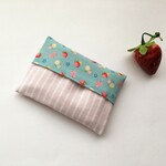 【再販】KOKKAいちご水色＆ストライプ＊ミニポケットティッシュケース 