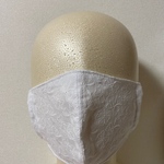 大人用立体マスク「夏向きコットンレース　リボンA」