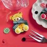 スイカテディのブローチ（黄）