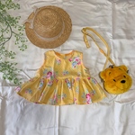 ベビー服☆ きいろの花柄チュニック　80サイズ