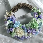 * Lavender ×  Light blue III * wreath * ギフト リース