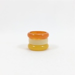 フランス ヴィンテージ リング no.4 （ プラスチックリング オレンジ イエロー ホワイト ）