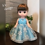 スワロフスキー雪の結晶❄️フレアドレス　メルちゃん　ソランちゃん　服