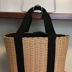 SALE2,800→2,000円シンプルクラフトかごバッグ(S)(黒)