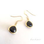 k14gf❤︎クールな雫ブラック ピアス