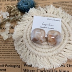 ハンドメイド アクリル マーブルピアス