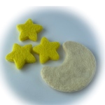 羊毛フェルトの「星☆月」セット