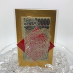 白蛇の頭抜け殻&馬のたてがみ&帯封　開運お守り①