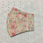 大人かわいいマスク　フラワー柄　花レース付き🌸