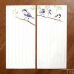 野鳥の歳時記・一筆箋　5月/シジュウカラ