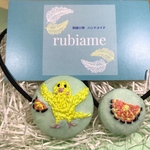 再販‼️ オレンジ🍊とインコ　ヘアゴム