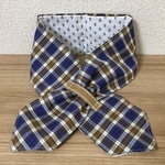 【SALE】男性の方も‼︎ブルー系のチェック柄のネッククーラー