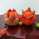 ホオズキ袋　二個　夏のちりめん細工